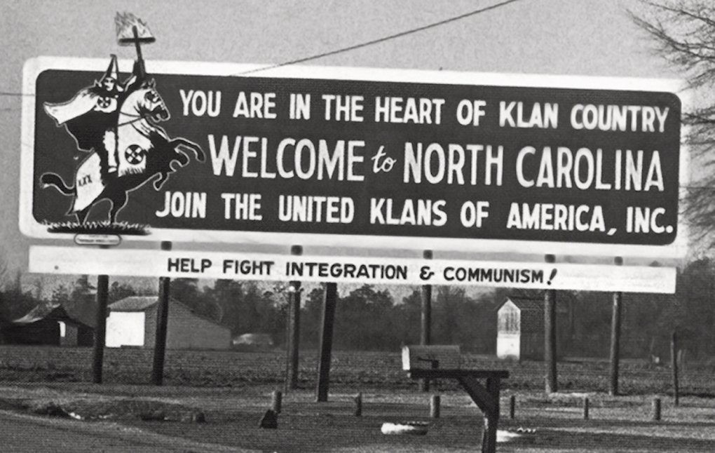 Billboard located off I95 circa 1970 at the NC border, newspaper clipping